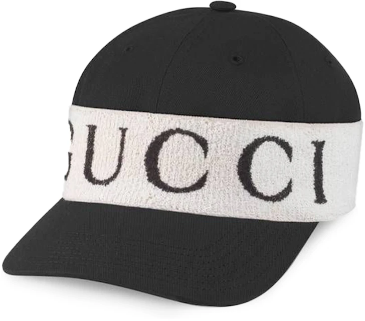 Gucci Logo Band Baseball Cap Black/White - US