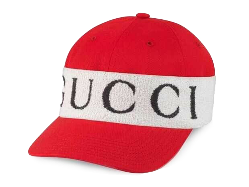 Gucci Logo Band Baseball Cap Red/White Men's - GB