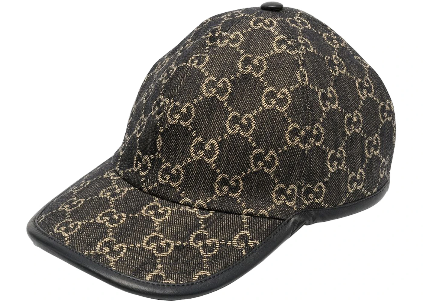 Gucci Logo Denim Baseball Cap Black Men's US - Main Image