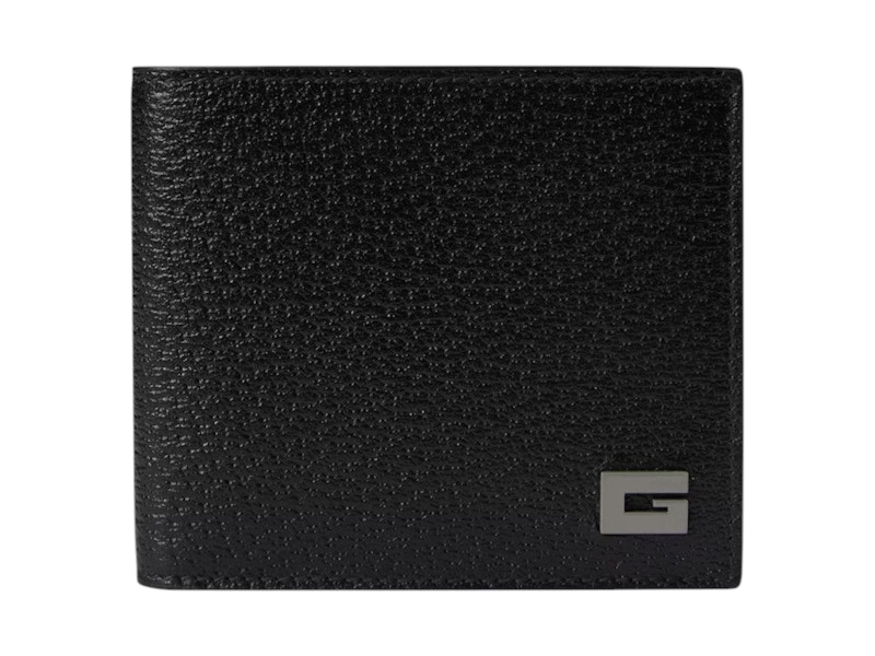 Pre-owned Gucci Women's Logo G Bifold Wallet In Black/grey