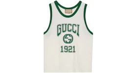 Gucci Logo Print Tank Top White/Green