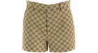 Gucci Logo Shorts Beige And Ebony