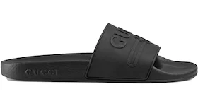 Gucci Logo Slide Black Rubber