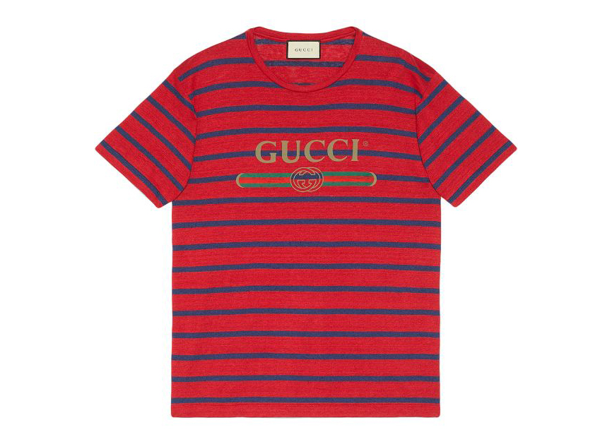 Gucci logo pixel-print shirt - Red