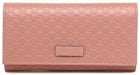 Gucci Continential Bifold Wallet Microguccissima Soft Pink