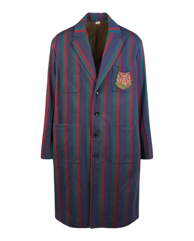 Gucci Cappotto Lungo Crest Blu