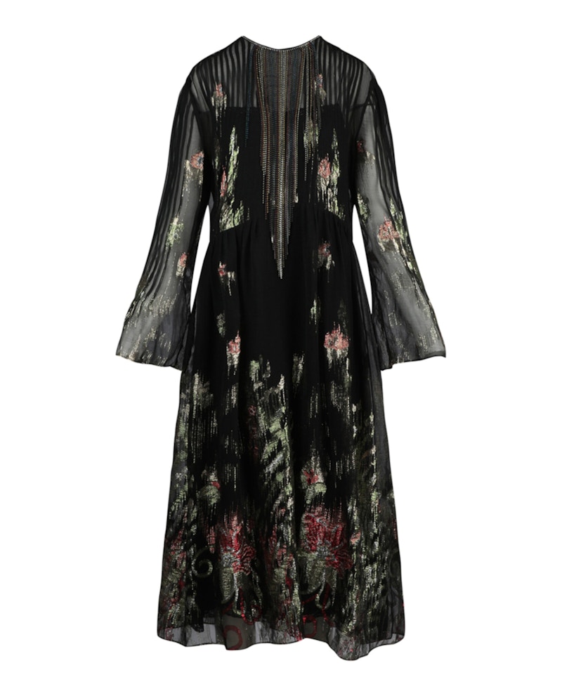chinese dress ladies Vintage Pleated Silk Gucci dress adorned by Jen Wonders – Jen Wonders main image 1
