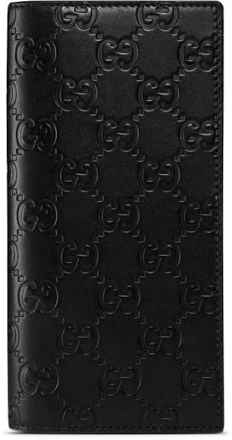 bijtend Supersonische snelheid software Gucci Long Wallet Signature Black in Leather - US