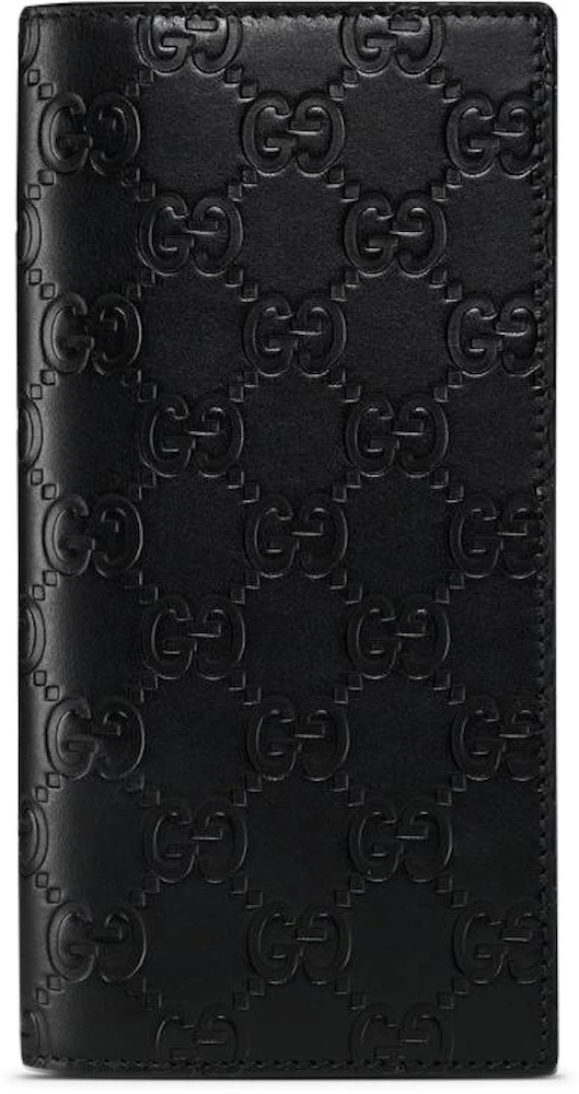mammal Lære Inde Gucci Long Wallet Signature Black in Leather - JP
