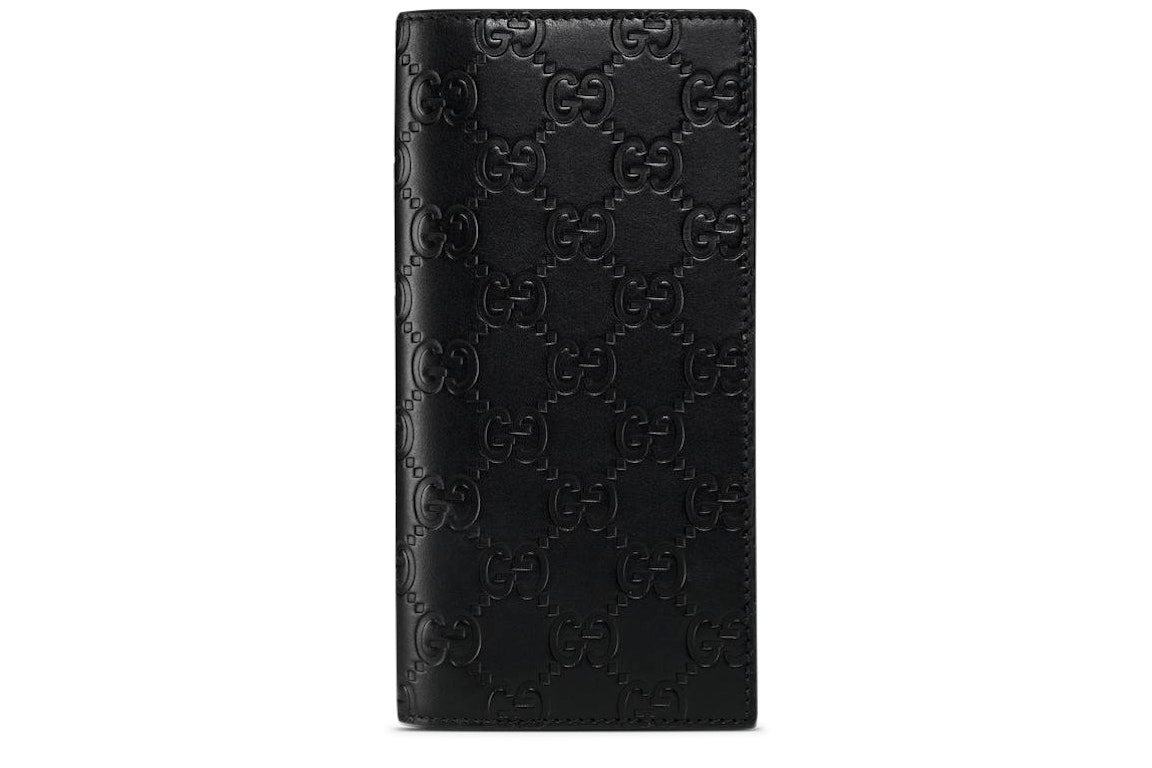 Pre-owned Gucci Long Wallet Signature Black