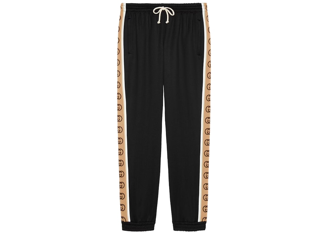 Pre-owned Gucci Loose Technical Jersey Jogging Pant Black