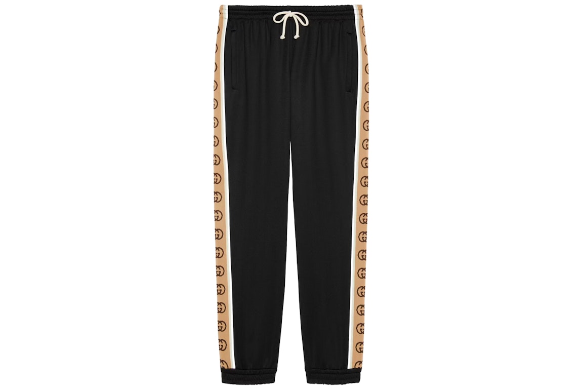 Pre-owned Gucci Loose Technical Jersey Jogging Pant Black