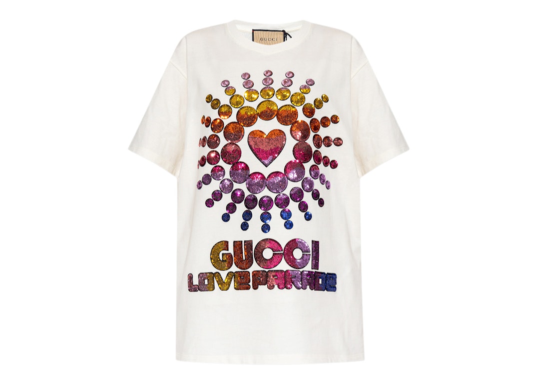 Pre-owned Gucci Love Parade Oversized T-shirt White