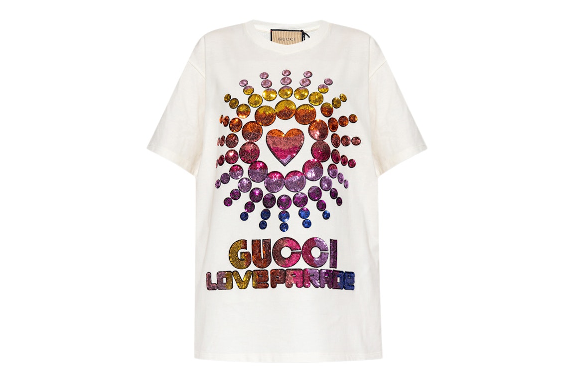 Pre-owned Gucci Love Parade Oversized T-shirt White