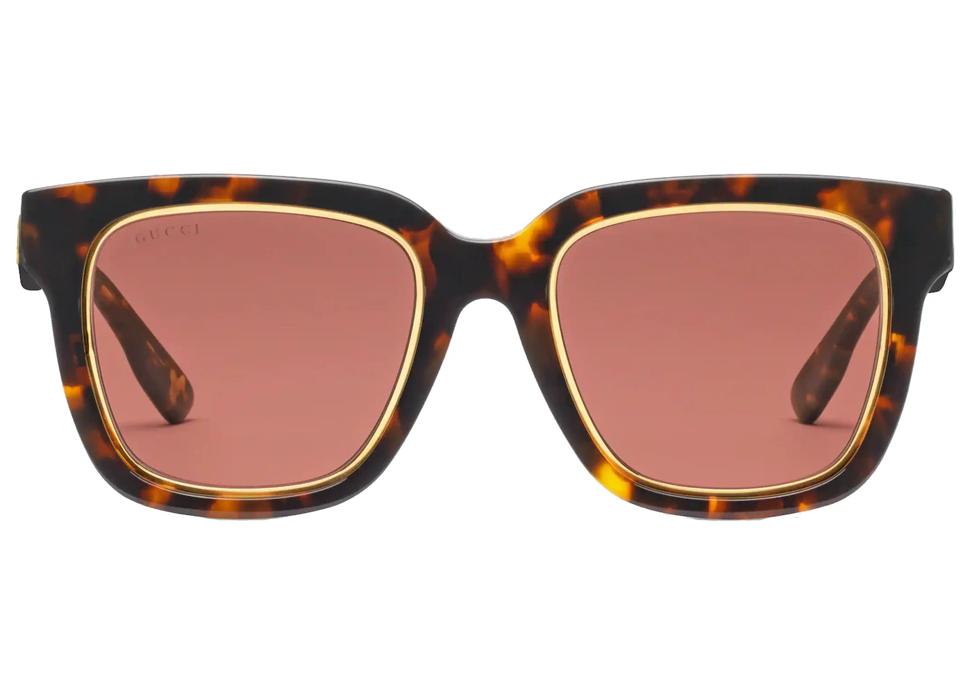 Gucci Low Nose Bridge Fit Square Sunglasses Tortoiseshell in Acetate - GB