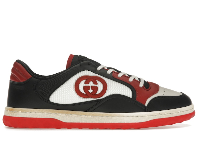 Pre-owned Gucci Men's Mac980 Sneakers In Black/red