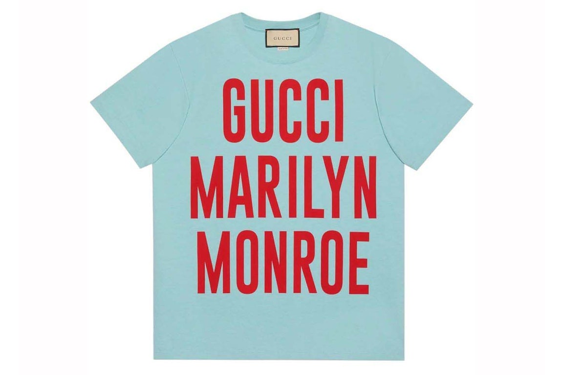 Pre-owned Gucci Marilyn Monroe T-shirt Turquoise