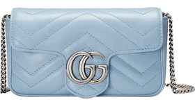 Gucci GG Marmont Matelasse Super Mini Bag Pastel Blue