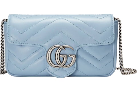 Gucci Marmont Bleu Sac Gucci Femme Bleu FWRD Renew SAC PORTÉ