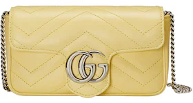 Gucci GG Marmont Matelasse Super Mini Bag Pastel Yellow