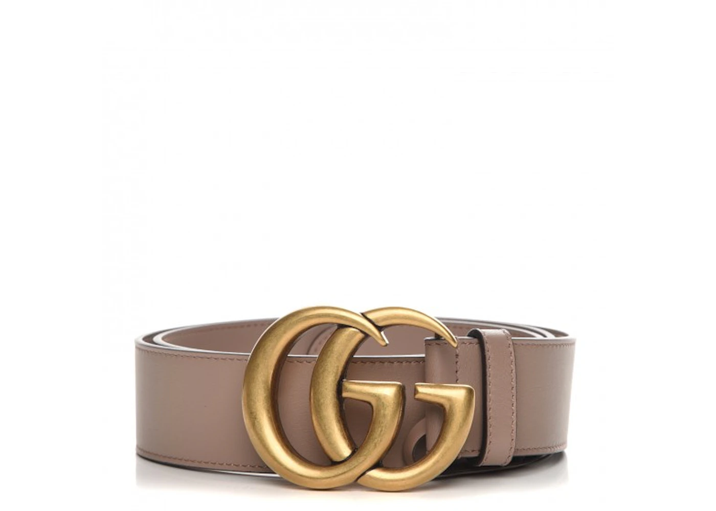 Gucci GG Marmont Belt Dusty Pink in Calfskin Leather with Aged