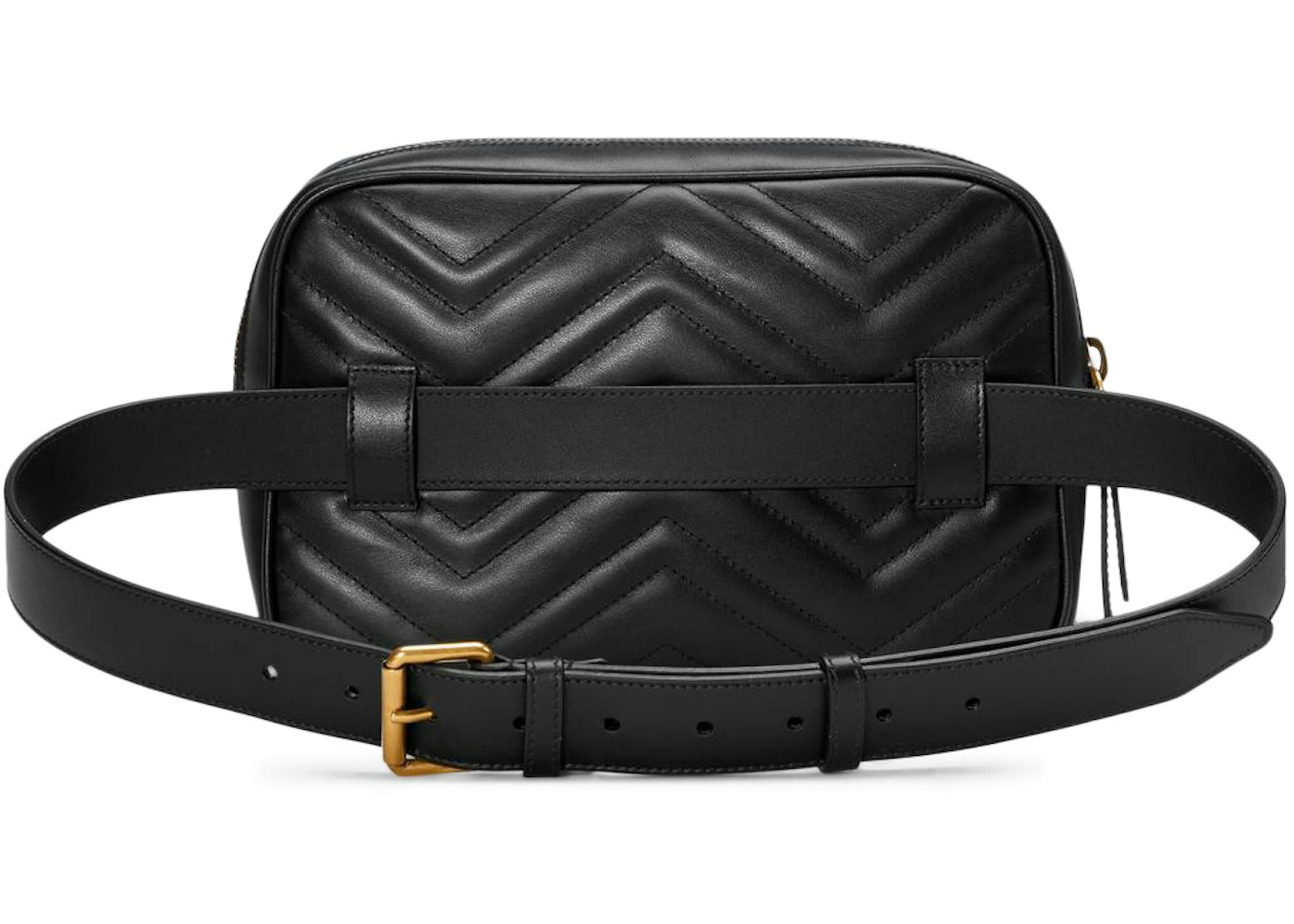 Gucci GG Marmont Belt Bag Matelasse Black in Leather with Gucci GG Marmont Belt Bag Matelasse Black in Leather with