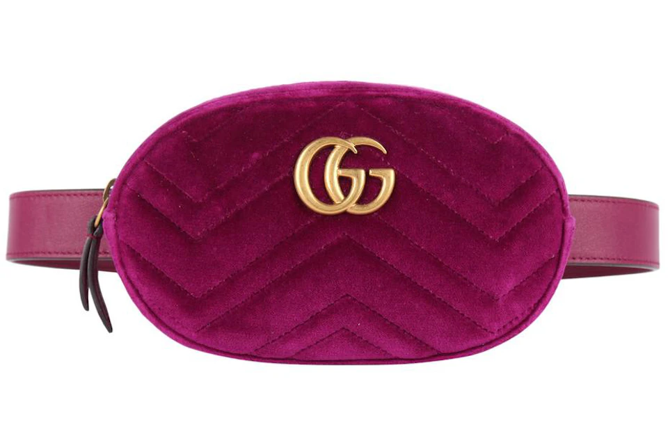 Gucci GG Marmont Belt Bag Matelasse Fuchsia