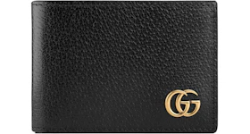 Gucci GG Marmont Bifold Wallet Textured Calfskin Black