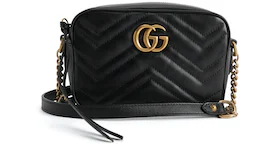 Gucci GG Marmont Camera Bag Matelasse Mini Black