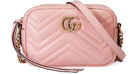 Gucci GG Marmont Camera Bag Matelasse Mini Light Pink