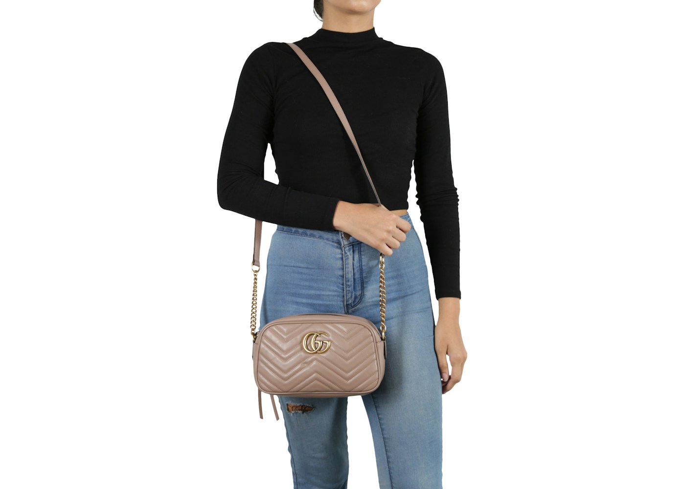 Gucci  GG Marmont  Camera Bag  Matelasse Small Dusty Pink  Gucci  GG Marmont  Camera Bag  Matelasse Small Dusty Pink