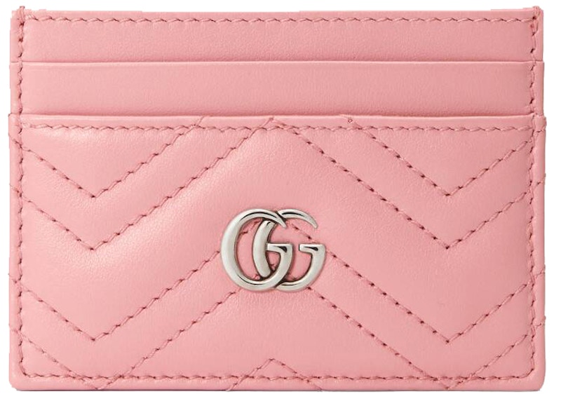 Gucci marmont cheap card case pink