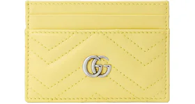 Gucci Marmont Card Case GG (4 Card Slot) Pastel Yellow