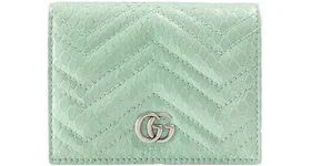 Gucci Marmont Card Case Wallet GG (5 Card Slot) Pastel Green