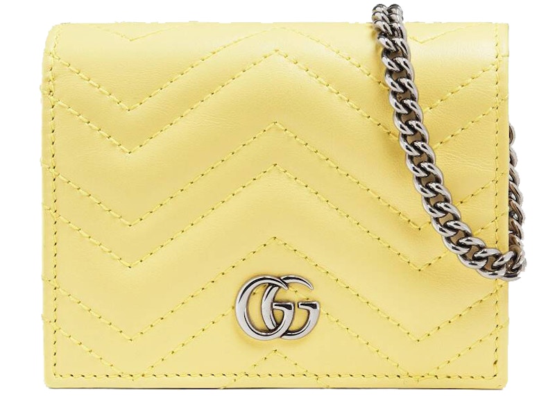 gg marmont card case wallet with chain