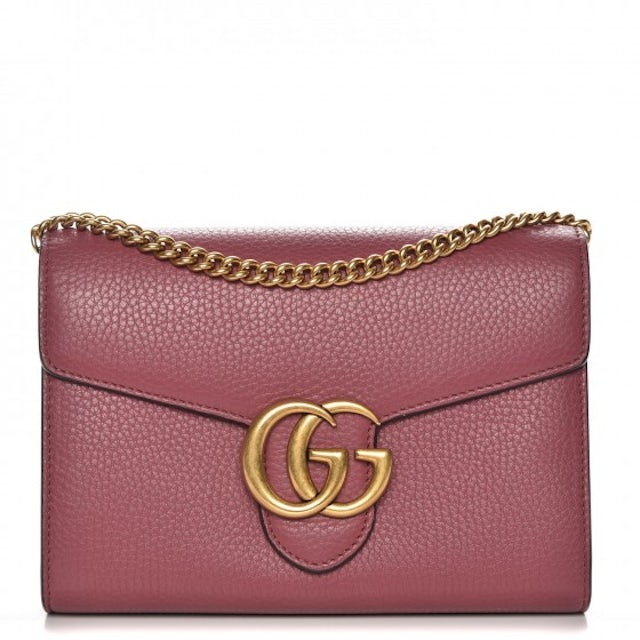 Gucci GG Marmont Leather Chain Wallet