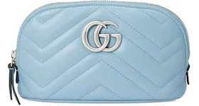 Gucci Marmont Cosmetic Case GG Medium Pastel Blue