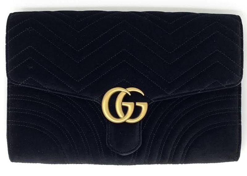 Gucci marmont cheap velvet clutch