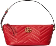 Rent, Gucci, GG marmont velvet shoulder bag in rubin red