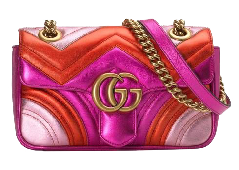 Gucci small GG Marmont matelassé shoulder bag - Pink