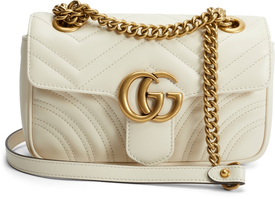 Gucci Calfskin Matelasse Small GG Marmont Bag Porcelain Rose