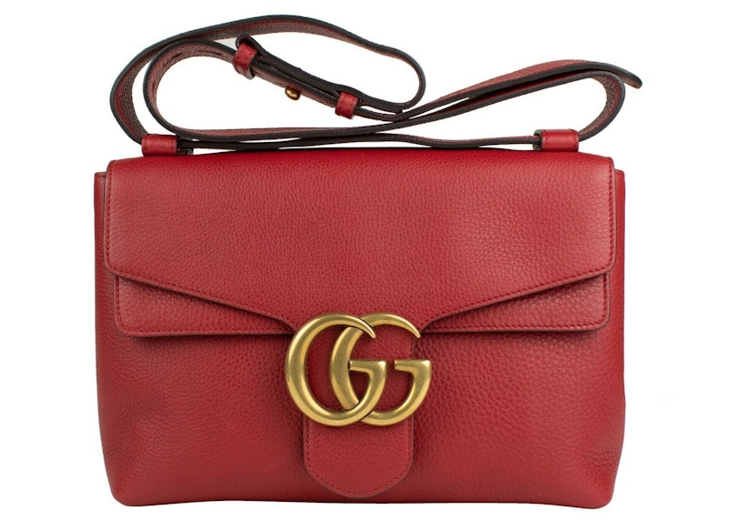 Gucci Vintage Red Monogram GG Logo Canvas Shoulder Bag – Amarcord Vintage  Fashion