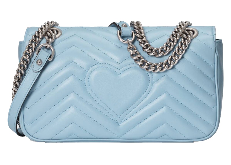 Blue gucci marmont bag hot sale