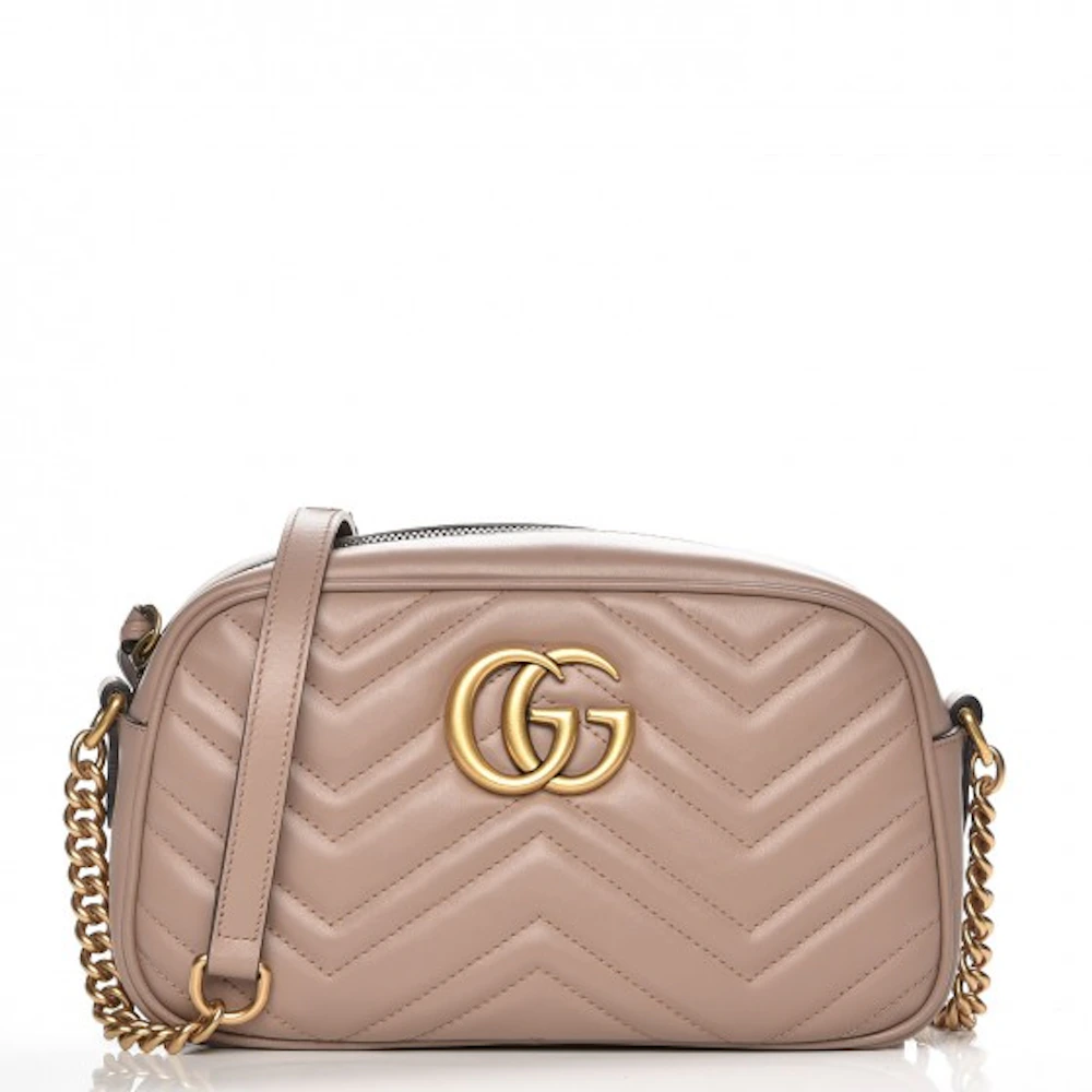 Gucci GG Marmont Camera Bag Matelasse Mini White in Leather with ANTIQUE  GOLDTONE - US