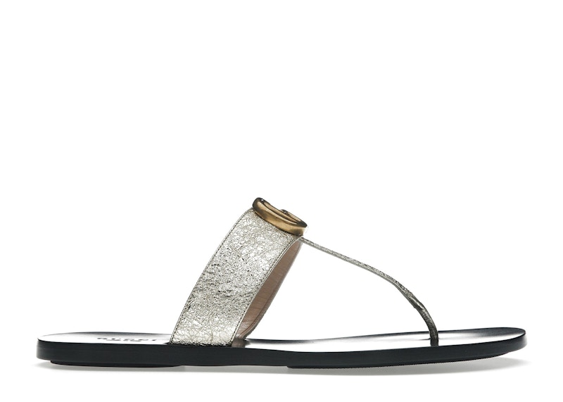 セール★Gucciグッチ★497444★MARMONT Gucci Marmont Thong Sandals Platinum (Women's) - 497444