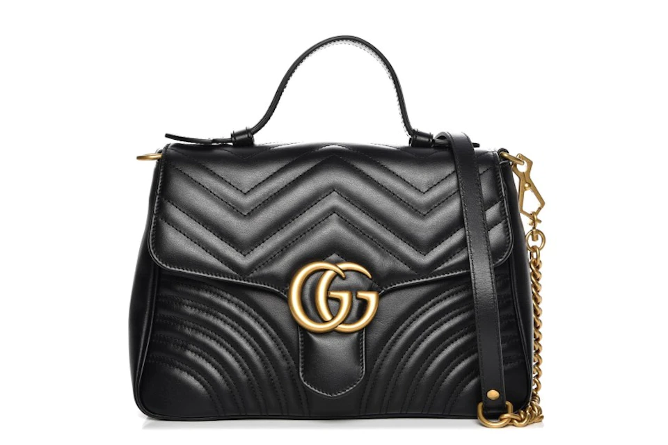 Gucci GG Marmont Small Top Handle Bag Black