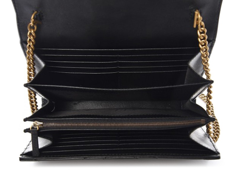 gucci gg marmont matelassé leather wallet on a chain