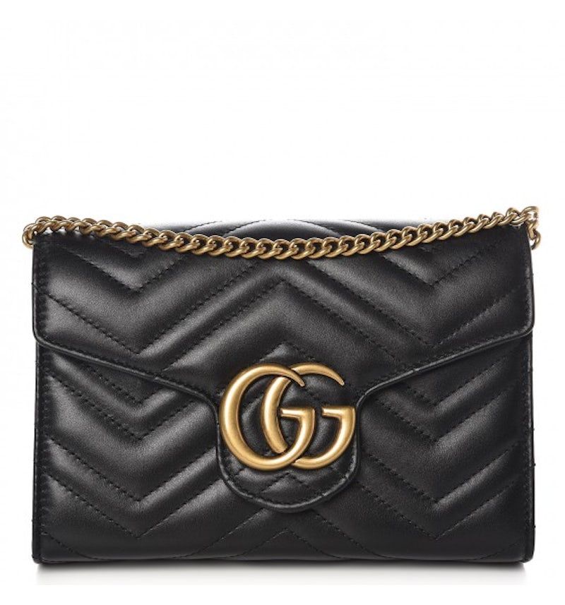 Gucci Marmont Wristlet Gucci GG Marmont Wallet On Chain Matelasse