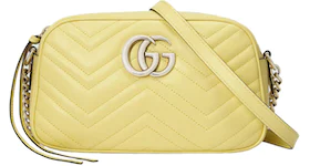 Gucci Marmont GG Zip Around Shoulder Bag Small Pastel Yellow