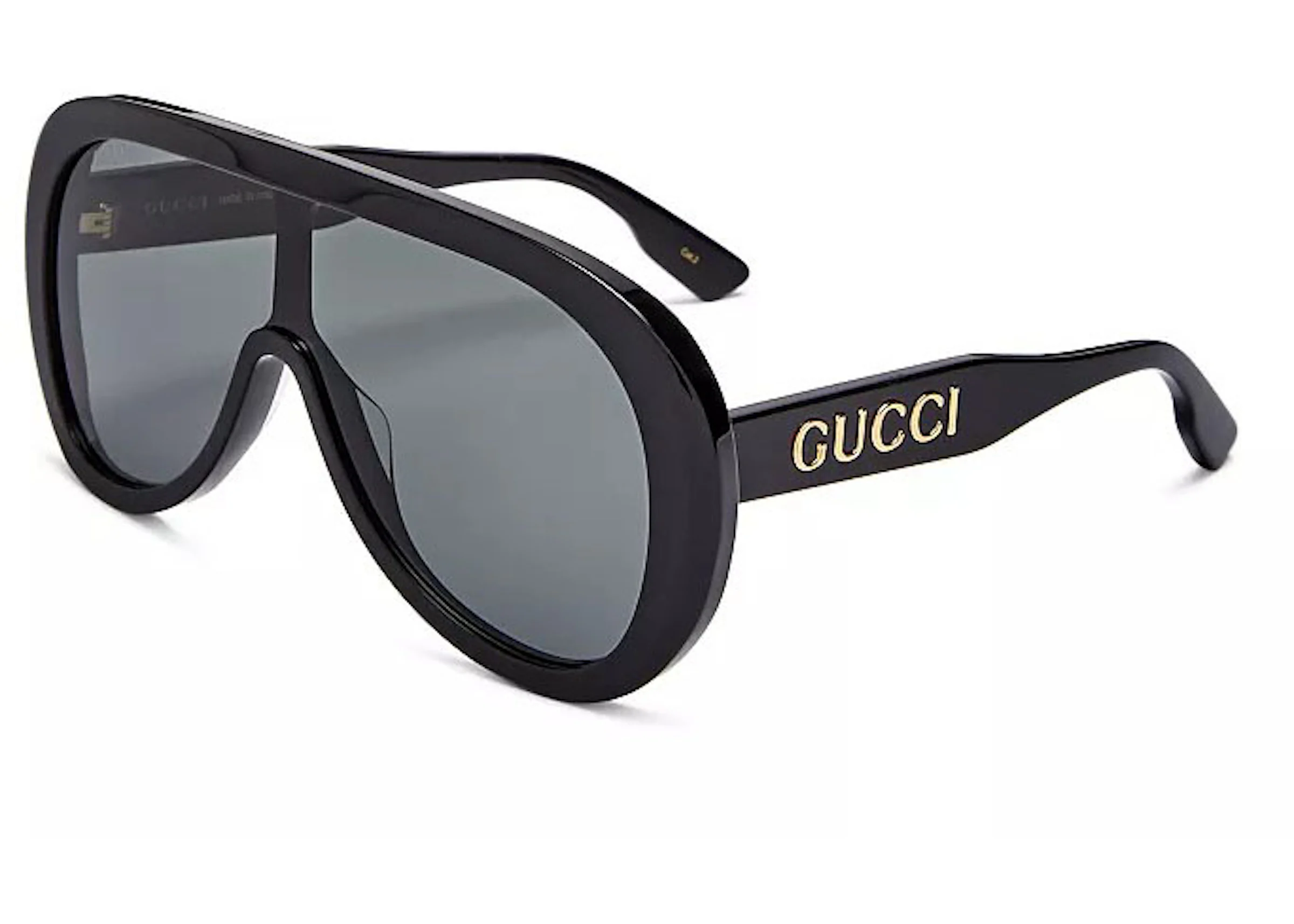 Gucci Mask Sunglasses Black/Gold (GG1370S 001) in Acetate with Gold-tone -  US